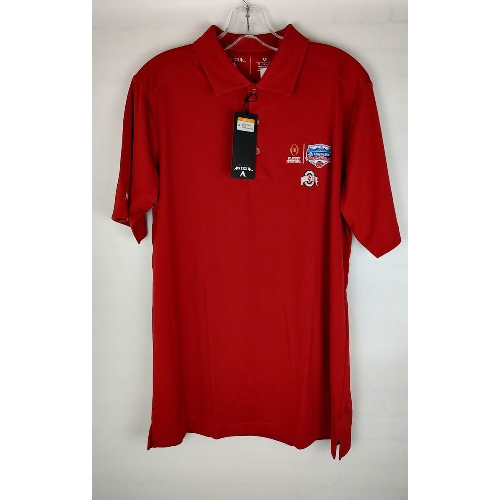 Antigua Ohio State Buckeye Mens Polo M PlayStation‎ Fiesta Bowl Semifinal NWT